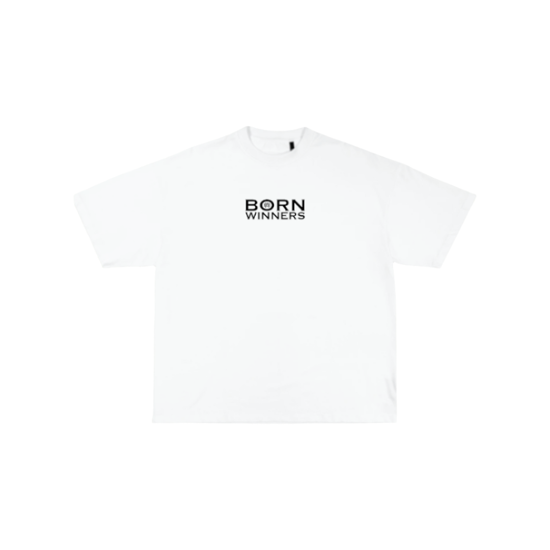 White Tee "Black Embroidered Logo"