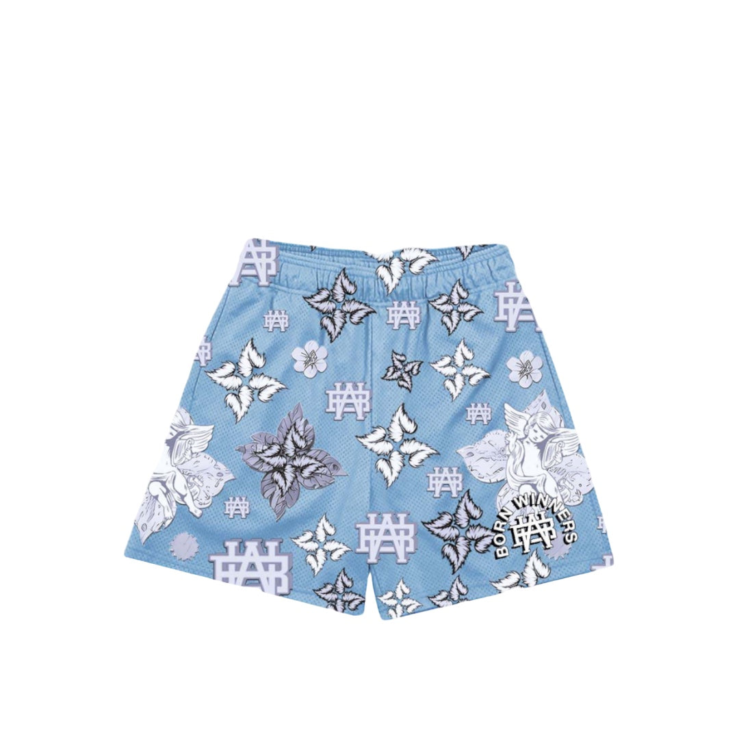 Sky Blue Angel BW Mesh Shorts